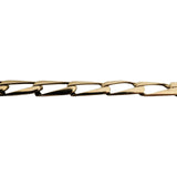 14k Yellow Gold 21.6g Vintage Squared 6mm Curb Link Chain Necklace Italy 20"