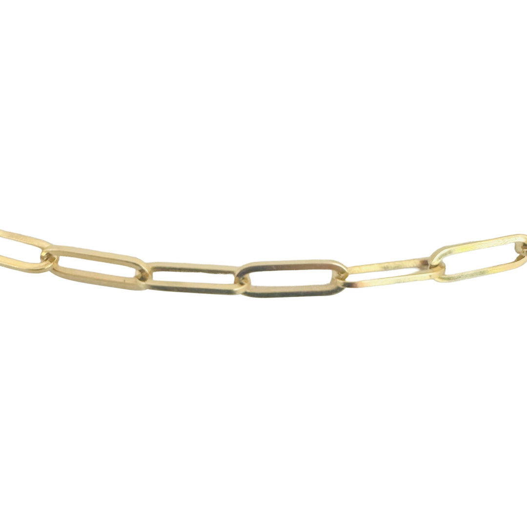14k Yellow Gold 11g Ladies Solid 4mm Paperclip Link Chain Necklace 18"