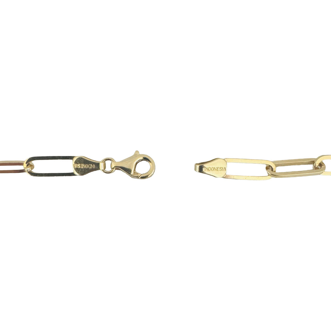 14k Yellow Gold 11g Ladies Solid 4mm Paperclip Link Chain Necklace 18"