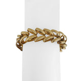 14k Yellow Gold 31g Solid Vintage Thick 15mm Fancy Link Bracelet 7.25"