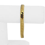 14k Yellow Gold 22g Heavy Thick 7mm Vintage Herringbone Link Bracelet Italy 8"