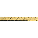 14k Yellow Gold 22g Heavy Thick 7mm Vintage Herringbone Link Bracelet Italy 8"
