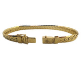 14k Yellow Gold 22g Heavy Thick 7mm Vintage Herringbone Link Bracelet Italy 8"