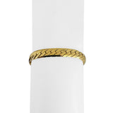 14k Yellow Gold 22g Heavy Thick 7mm Vintage Herringbone Link Bracelet Italy 8"