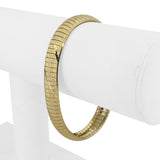 14k Yellow Gold 19.2g Solid Textured 9.5mm Vintage Omega Link Bracelet Italy 7"