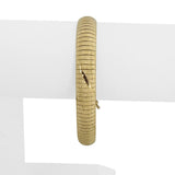 14k Yellow Gold 19.2g Solid Textured 9.5mm Vintage Omega Link Bracelet Italy 7"