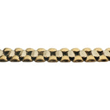 14k Yellow and White Gold 12.4g Ladies 6.5mm Fancy Link Bracelet Italy 7.25"