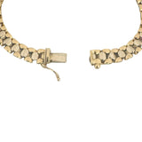 14k Yellow and White Gold 12.4g Ladies 6.5mm Fancy Link Bracelet Italy 7.25"