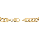 14k Yellow Gold 32.4g Solid Vintage Men's Squared Curb Link Bracelet 8.75"