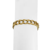 14k Yellow Gold 32.4g Solid Vintage Men's Squared Curb Link Bracelet 8.75"