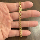 Chini 18k Yellow Gold 22.3g Solid Vintage Men's Curb Link Bracelet Italy 8.5"