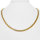 22k Yellow Gold 15.8g Solid Diamond Cut 3.5mm Curb Link Chain Necklace 19"