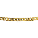 22k Yellow Gold 15.8g Solid Diamond Cut 3.5mm Curb Link Chain Necklace 19"