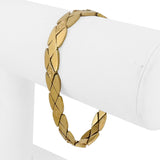18k Yellow Gold 17.8g Vintage Solid 8mm Fancy Link Bracelet Italy 7"