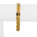 18k Yellow Gold 17.8g Vintage Solid 8mm Fancy Link Bracelet Italy 7"
