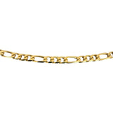 18k Yellow Gold 14g Solid Vintage 3.5mm Figaro Link Chain Necklace Italy 20"