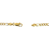18k Yellow Gold 14g Solid Vintage 3.5mm Figaro Link Chain Necklace Italy 20"