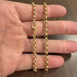 14k Yellow Gold 22g Solid Heavy Ladies 4.5mm Rolo Link Chain Necklace Italy 16"