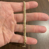 14k Yellow Gold 20g Solid Men's 5mm Cuban Curb Bracelet 8"