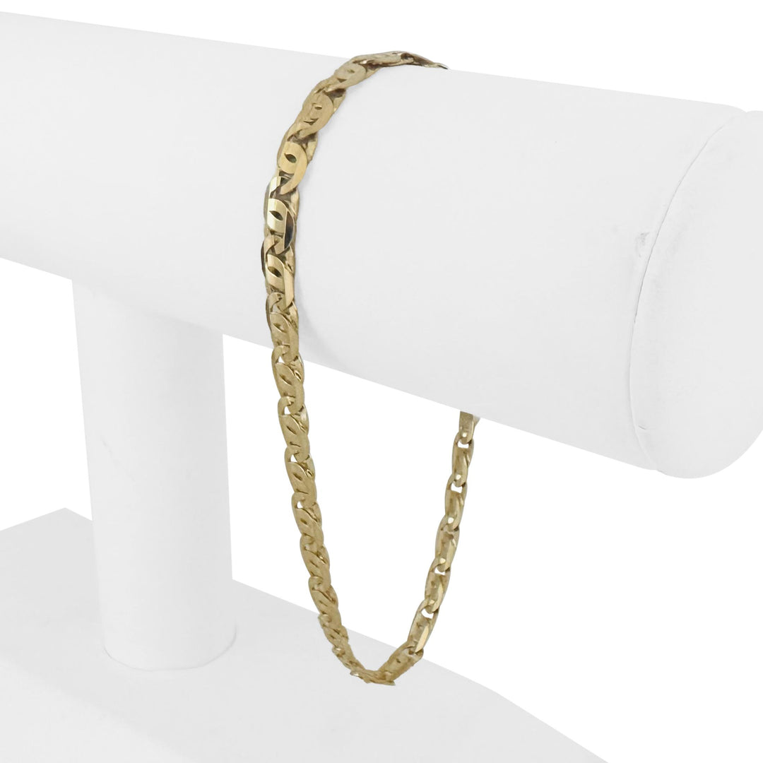 18k Yellow Gold 11.5g Solid Vintage Men's UnoAErre Link Bracelet Italy 8.5"