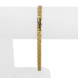 18k Yellow Gold 11.5g Solid Vintage Men's UnoAErre Link Bracelet Italy 8.5"