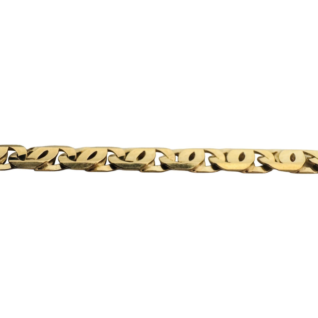 18k Yellow Gold 11.5g Solid Vintage Men's UnoAErre Link Bracelet Italy 8.5"