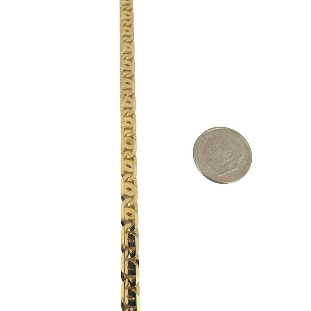 18k Yellow Gold 11.5g Solid Vintage Men's UnoAErre Link Bracelet Italy 8.5"