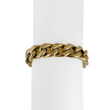 14k Yellow Gold 33.3g Semi Solid Thick 12mm Vintage Curb Link Bracelet 7.25"