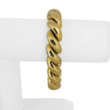 14k Yellow Gold 48.5g Heavy Thick 13mm San Marco Link Bracelet Italy 7.5"