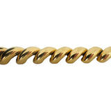 14k Yellow Gold 48.5g Heavy Thick 13mm San Marco Link Bracelet Italy 7.5"