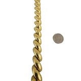 14k Yellow Gold 48.5g Heavy Thick 13mm San Marco Link Bracelet Italy 7.5"