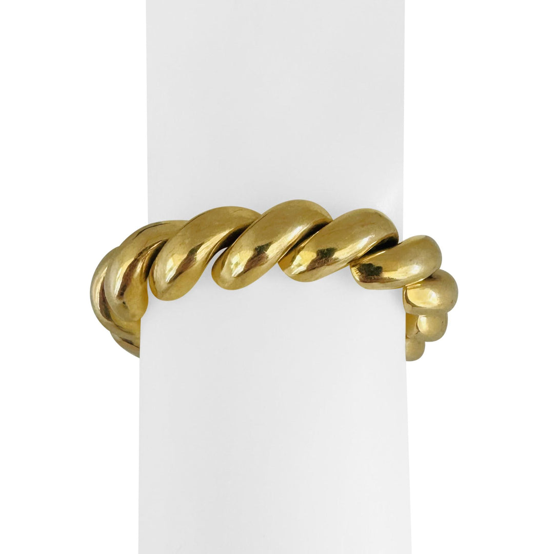 14k Yellow Gold 48.5g Heavy Thick 13mm San Marco Link Bracelet Italy 7.5"