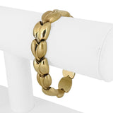 14k Yellow Gold 31.2g Thick Vintage Ladies Fancy Link Bracelet Italy 7.25"