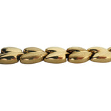 14k Yellow Gold 31.2g Thick Vintage Ladies Fancy Link Bracelet Italy 7.25"