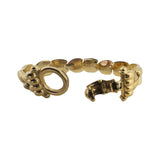 14k Yellow Gold 31.2g Thick Vintage Ladies Fancy Link Bracelet Italy 7.25"