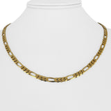 14k Yellow Gold 17.7g Solid Heavy 4mm Figaro Link Chain Necklace Italy 18"