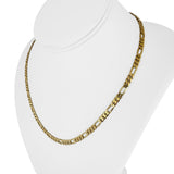14k Yellow Gold 17.7g Solid Heavy 4mm Figaro Link Chain Necklace Italy 18"