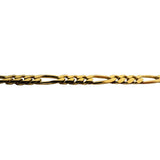 14k Yellow Gold 17.7g Solid Heavy 4mm Figaro Link Chain Necklace Italy 18"