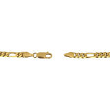 14k Yellow Gold 17.7g Solid Heavy 4mm Figaro Link Chain Necklace Italy 18"