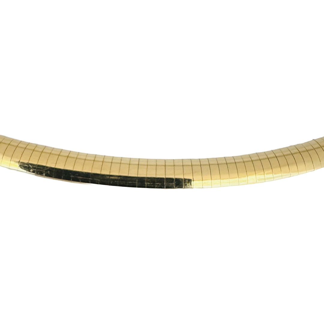14k Yellow Gold 42g Solid Heavy 6mm Omega Link Necklace Italy 17"