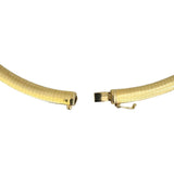 14k Yellow Gold 42g Solid Heavy 6mm Omega Link Necklace Italy 17"
