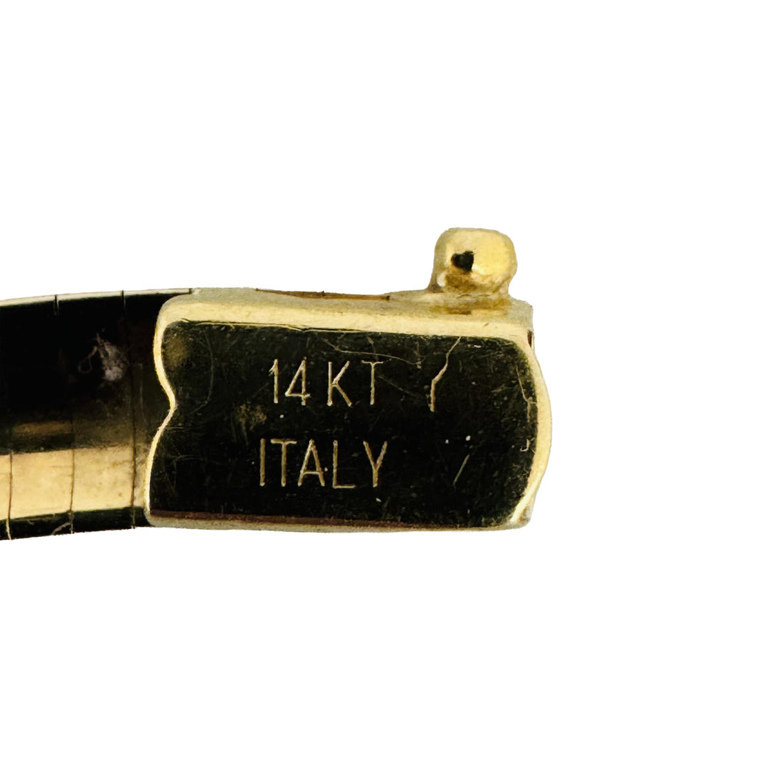 14k Yellow Gold 42g Solid Heavy 6mm Omega Link Necklace Italy 17"