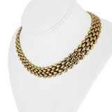 14k Yellow Gold 54.3g Heavy Polished 15mm Fancy Panther Link Necklace Italy 16"