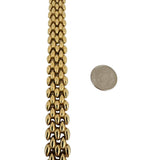 14k Yellow Gold 54.3g Heavy Polished 15mm Fancy Panther Link Necklace Italy 16"