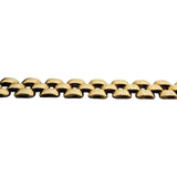 14k Yellow Gold 14.2g Vintage Polished 8mm Panther Link Bracelet Italy 8"
