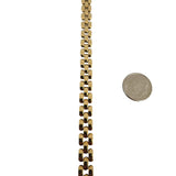 14k Yellow Gold 14.2g Vintage Polished 8mm Panther Link Bracelet Italy 8"