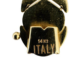 14k Yellow Gold 19.6g Thick 13mm XO Hugs and Kisses Link Bracelet Italy 7"