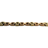 14k Yellow and Rose Gold 13.4g Ladies 7mm Fancy Link Bracelet Italy 7.25"