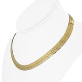 14k Yellow Gold 31.4g Solid Heavy 8mm Herringbone Link Necklace Italy 16"