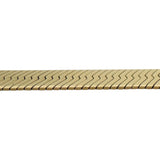 14k Yellow Gold 31.4g Solid Heavy 8mm Herringbone Link Necklace Italy 16"